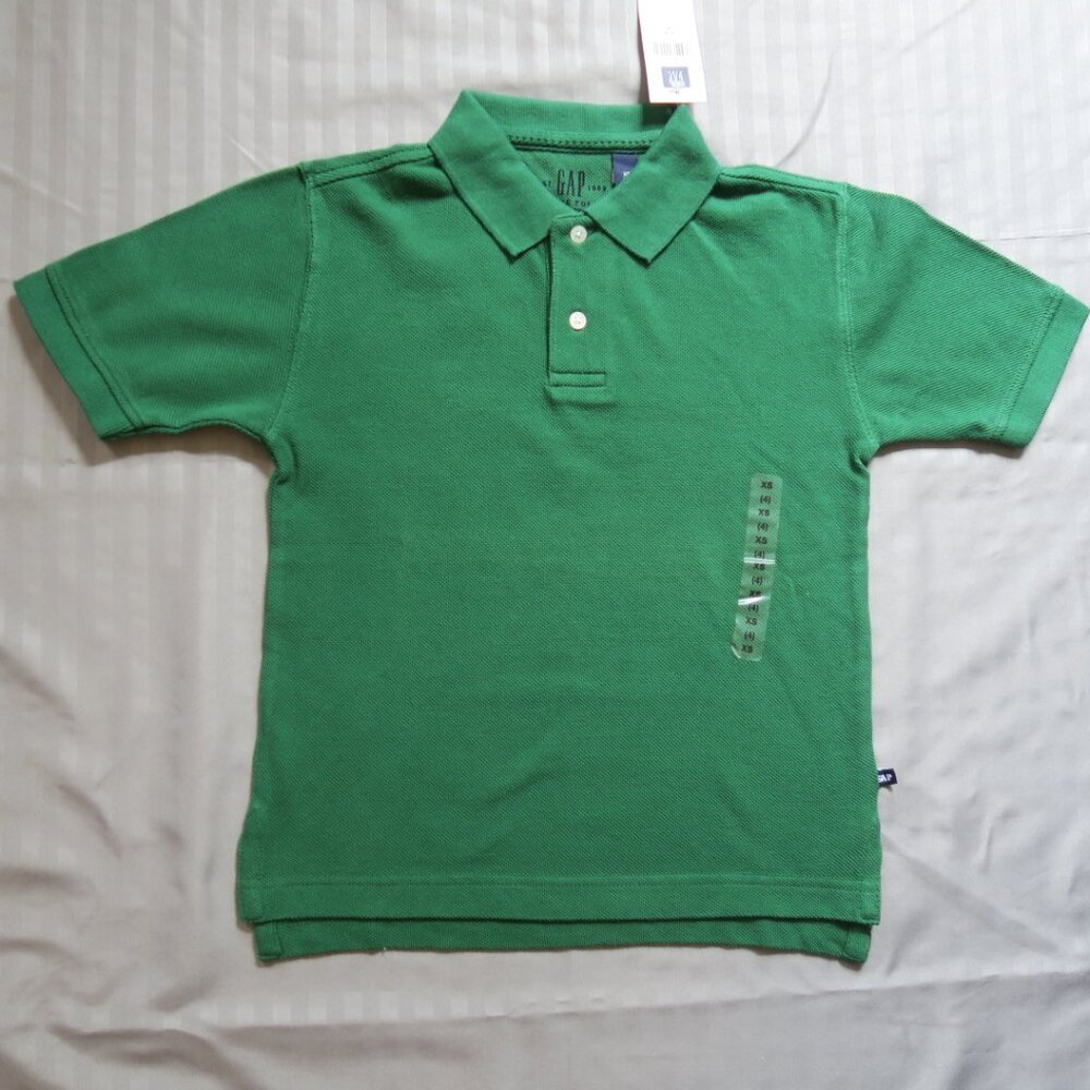 GapKids Boys Emerald Green Polo Shirt Size 4 XS NWT